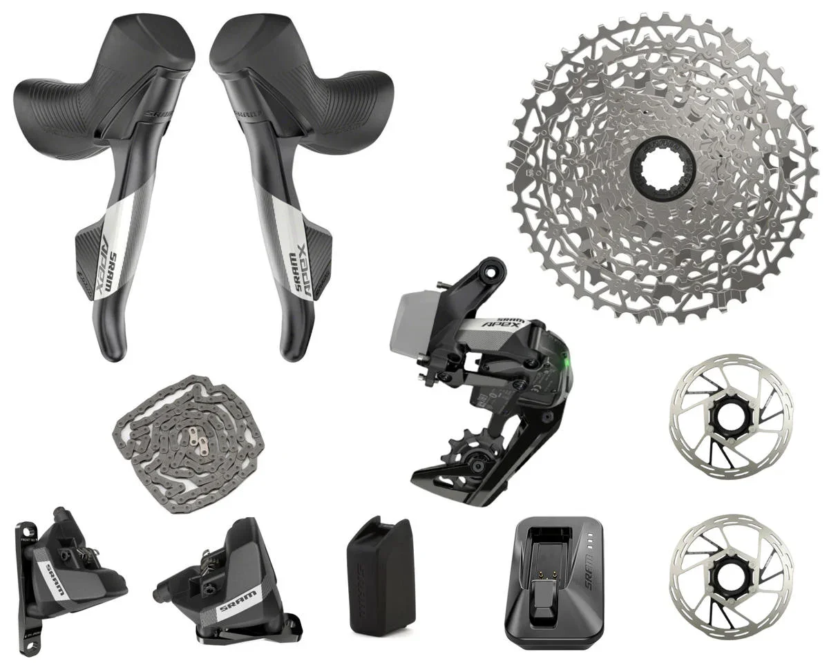 SRAM Apex AXS XPLR Gravel Groupset (Black) (1 x 12 Speed) (11-44T)